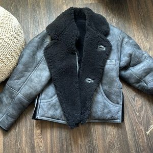 NWT SANDRO Sherling Jacket